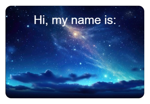 Design 676364 Custom Nametags